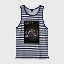 Майка мужская хлопок Quake champions Anarki, цвет: синяя тельняшка