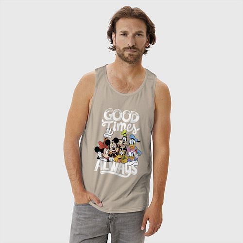 Мужская майка Дональд Дак и Микки Маус / Миндальный – фото 3