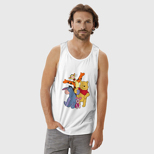 Мужская майка Винни-Пух и друзья / Белый – фото 3