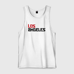 Майка мужская хлопок USA Los Angeles, цвет: белый