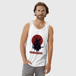 Майка мужская хлопок Банбу самурай, цвет: белый — фото 2
