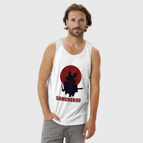 Мужская майка Банбу самурай / Белый – фото 3