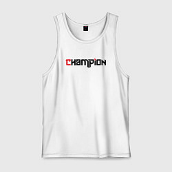 Майка мужская хлопок Champion, цвет: белый