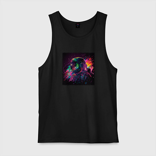 Мужская майка Космический огонь / Черный – фото 1