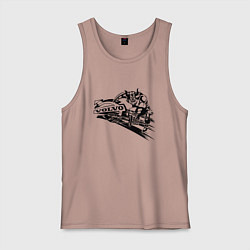 Майка мужская хлопок Volvo викинг, цвет: пыльно-розовый