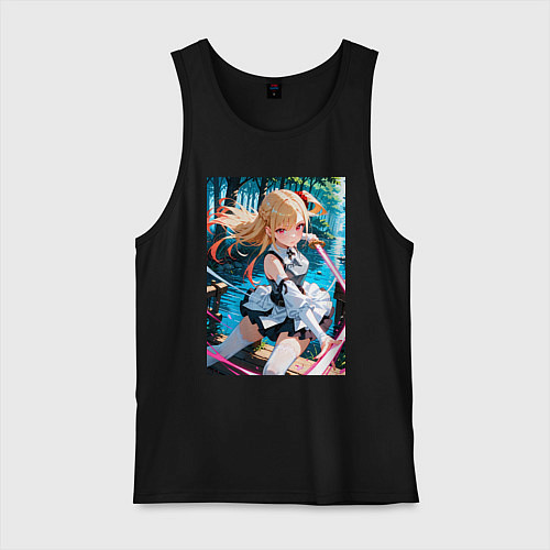 Мужская майка Марин Китагава косплей Асуны Юки / Черный – фото 1