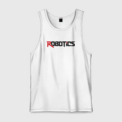 Майка мужская хлопок Робототехника, цвет: белый