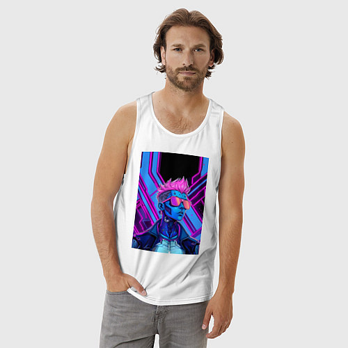 Мужская майка Неоновые панки / Белый – фото 3