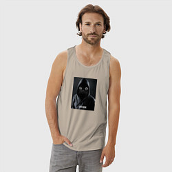 Майка мужская хлопок Окак мем, цвет: миндальный — фото 2