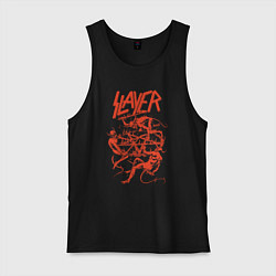 Майка мужская хлопок Slayer Demon Skull, цвет: черный