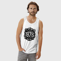 Майка мужская хлопок Механический год 1976, цвет: белый — фото 2