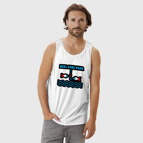 Мужская майка Reel cool papa / Белый – фото 3