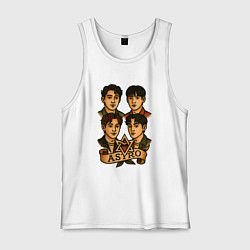 Майка мужская хлопок Astro в стиле тату, цвет: белый