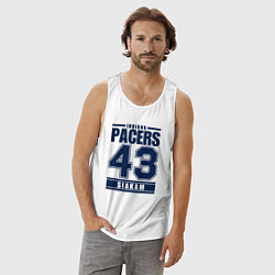 Майка мужская хлопок Pacers - Siakam, цвет: белый — фото 2