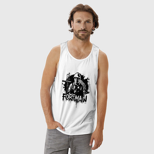 Мужская майка Прораб граффити / Белый – фото 3