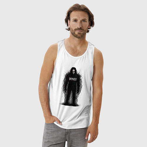 Мужская майка Bones horror style / Белый – фото 3