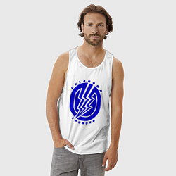 Майка мужская хлопок Oklahoma Thunder basket, цвет: белый — фото 2