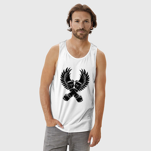 Мужская майка ММА кулаки / Белый – фото 3