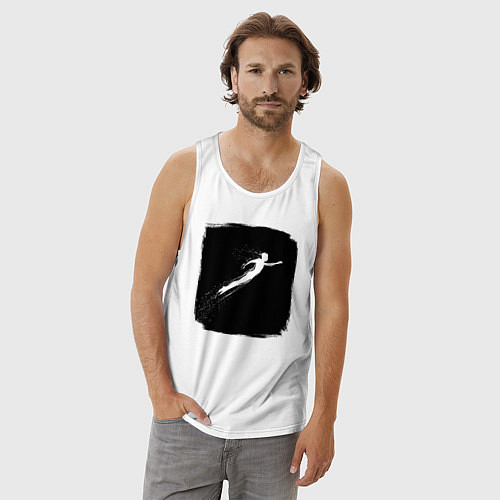 Мужская майка Плывущий под водой / Белый – фото 3