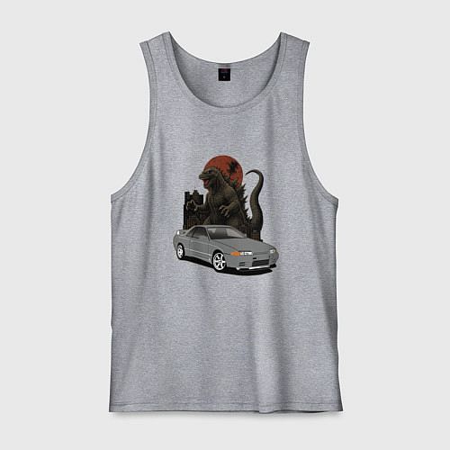 Мужская майка Nissan Skyline GT-R R32 Годзилла японского автоспо / Меланж – фото 1