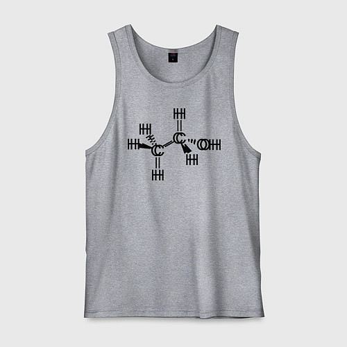 Мужская майка Химическая формула спирт / Меланж – фото 1