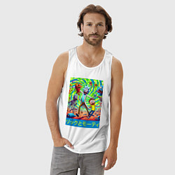 Майка мужская хлопок Rick and Morty among the monsters - ai art, цвет: белый — фото 2