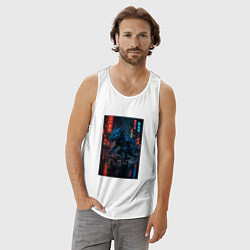 Майка мужская хлопок Дракон на Колесах, цвет: белый — фото 2