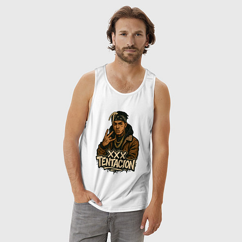 Мужская майка XXXTentacion anime / Белый – фото 3