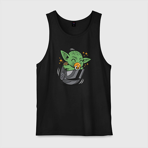 Мужская майка Baby yoga / Черный – фото 1