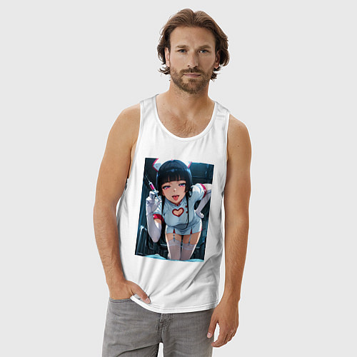 Мужская майка Рори Меркурия косплей медсестры / Белый – фото 3