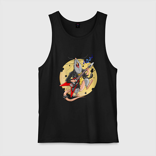 Мужская майка Крысиный рок / Черный – фото 1