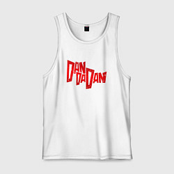 Майка мужская хлопок Dandadan - logotype, цвет: белый