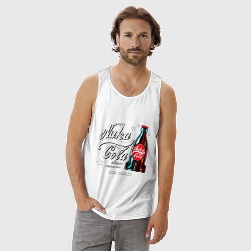 Мужская майка Nuka cola - Fallout / Белый – фото 3