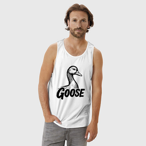 Мужская майка Черный гусь / Белый – фото 3