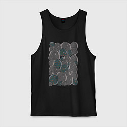 Майка мужская хлопок Камбала, цвет: черный