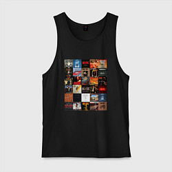 Майка мужская хлопок AC DC - обложки, цвет: черный