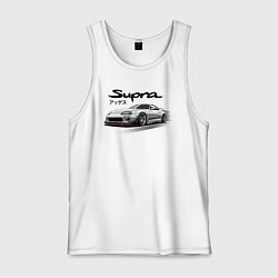 Майка мужская хлопок Toyota Supra A80, цвет: белый