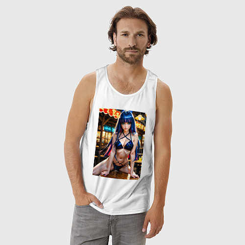 Мужская майка Пикантные секреты Чулки / Белый – фото 3