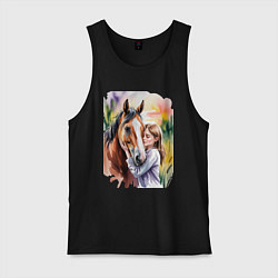 Майка мужская хлопок Доверие, цвет: черный