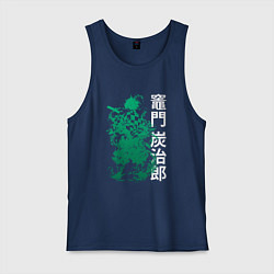 Мужская майка Клинок рассекающий демонов - зеленый