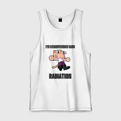 Майка мужская хлопок Neco Arc - I contaminated with Radiation - English, цвет: белый