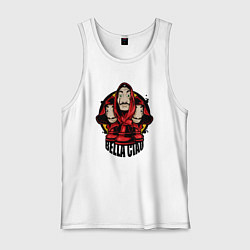 Майка мужская хлопок Bella ciao, цвет: белый