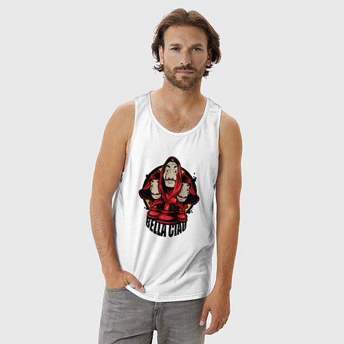 Мужская майка Bella ciao / Белый – фото 3