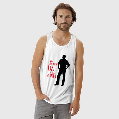 Мужская майка Ты лучший папа в мире / Белый – фото 3