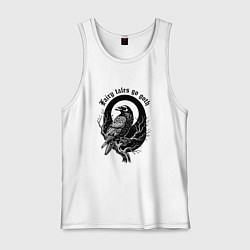 Мужская майка Готическая ворона сидит на ветке