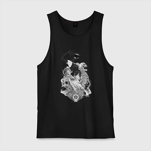 Мужская майка Резе царь бомба Человек бензопила / Черный – фото 1