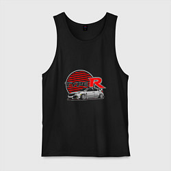 Майка мужская хлопок Honda Civic Type R, цвет: черный