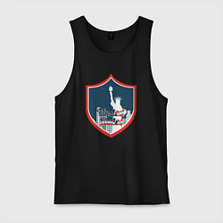 Майка мужская хлопок United States, цвет: черный