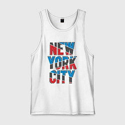 Майка мужская хлопок New York city, цвет: белый