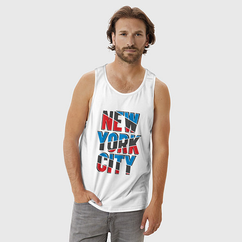 Мужская майка New York city / Белый – фото 3